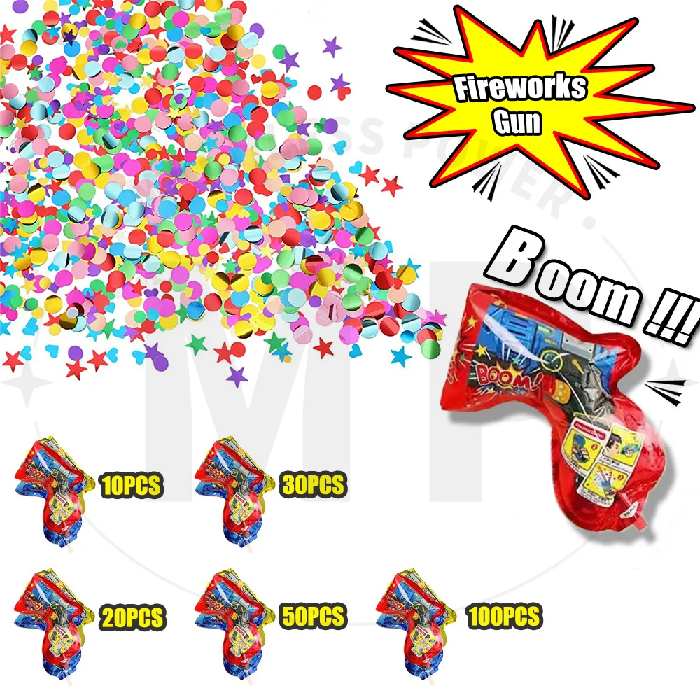 Confetti Cannon Tube - 10~100개 색상 랜덤 스트리머 캐논 색종이