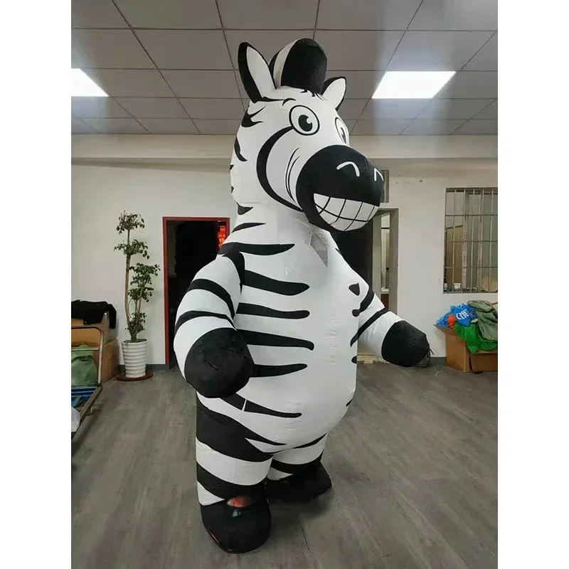 성인용 에어식 얼룩말 마스코트 의상, 전신 플러시 소재 - Event & Party Supply 리뷰 및 가격