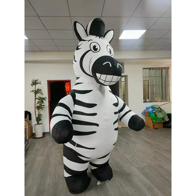 성인용 에어식 얼룩말 마스코트 의상, 전신 플러시 소재 - Event & Party Supply 리뷰 및 가격