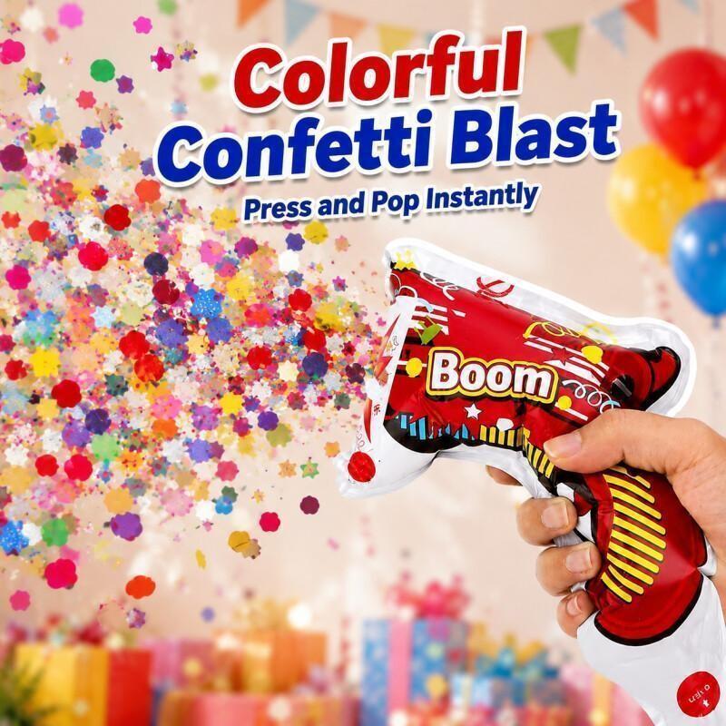 10개입 파티 폭죽 풍선총 휴대용 색종이 발사기 깜짝  - Confetti Cannon Tube 리뷰 및 가격