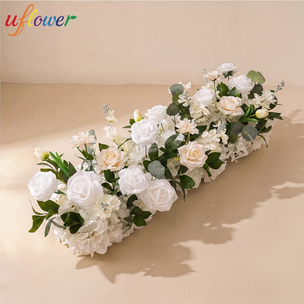 유플라워 로즈 그린 플라워 로우 롱 러너 플라워 배경  - Flower Wall Panel 리뷰 및 가격